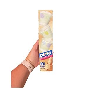 NEW Vtg 2003 DIXIE CUPS 100 Count Seashells Design Bathroom Cups‎ Sealed Box 3oz